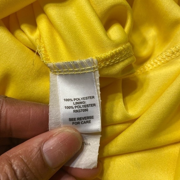 Cato yellow A-line Scoop Neck Keyhole Embellishment￼ Spring Sleeveless Dress - Picture 9 of 10